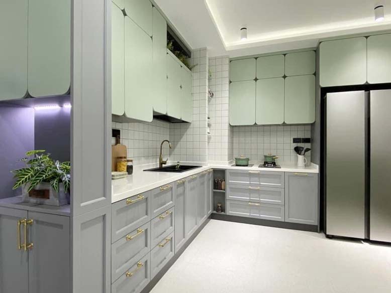 Thông thường không gian bếp chỉ chiếm khoảng 12m2 đến 20m2