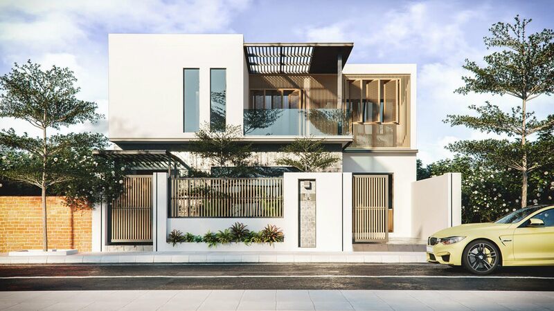 Thiết kế hiện đại sáng tạo cho mẫu nhà lệch tầng