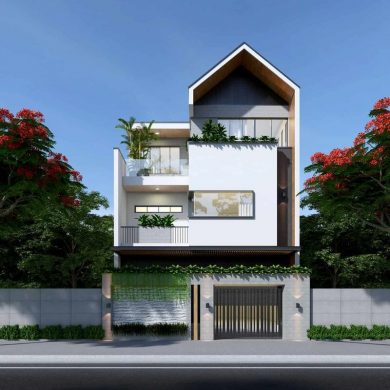 Thiết kế nhà lệch tầng vô cùng độc đáo và đẹp mắt