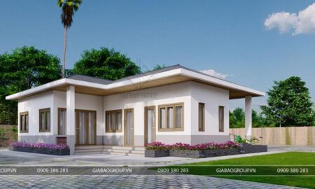 Mẫu nhà vườn 1 tầng mái Nhật hiện đại, trang nhã –  anh Tâm, Đồng Nai