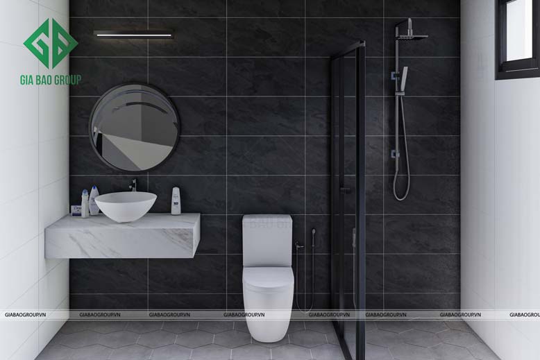Phòng vệ sinh được bố trí hợp lý, tiện nghi