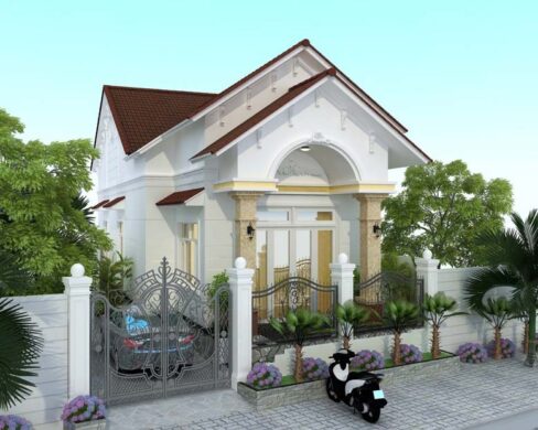 Thiết kế nhà cấp 4 phong cách châu âu với diện tích 100m2