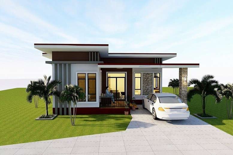 Mẫu nhà 1 tầng mái bằng hiện đại