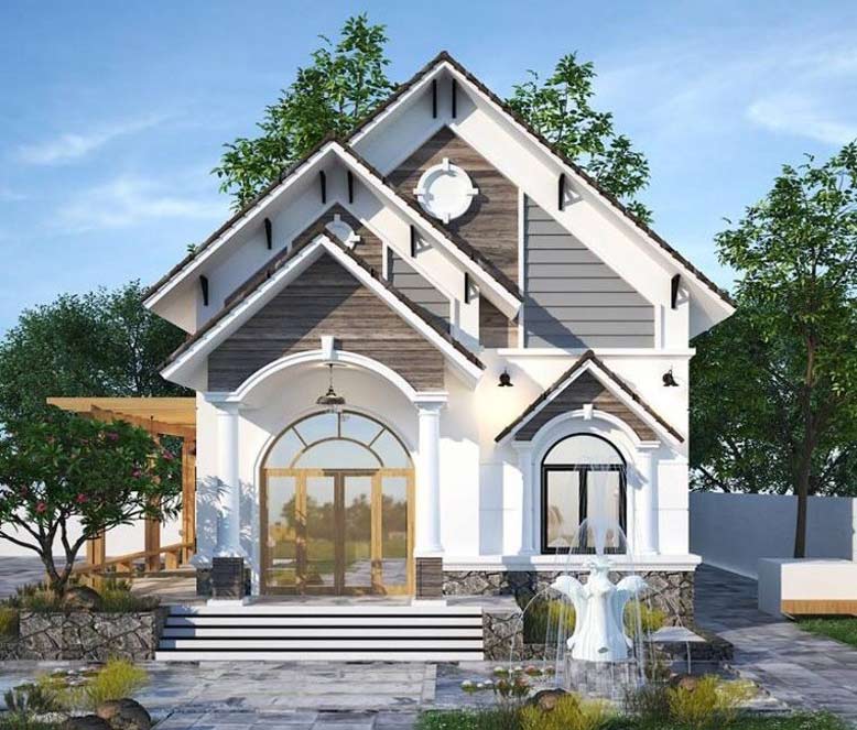 Nhà vườn 1 tầng mái thái
