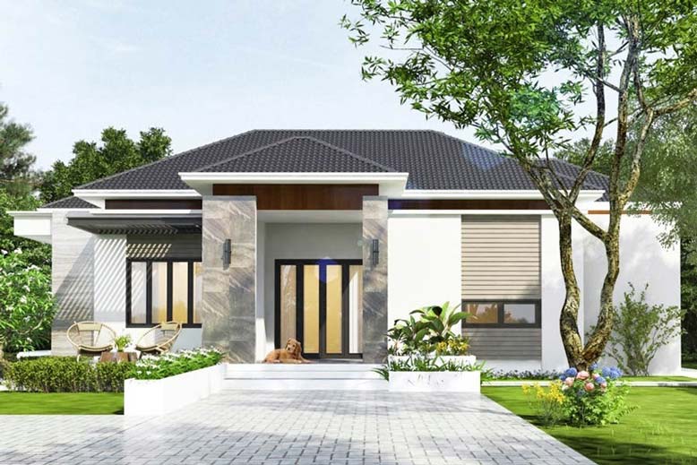 Nhà 1 tầng mái Nhật