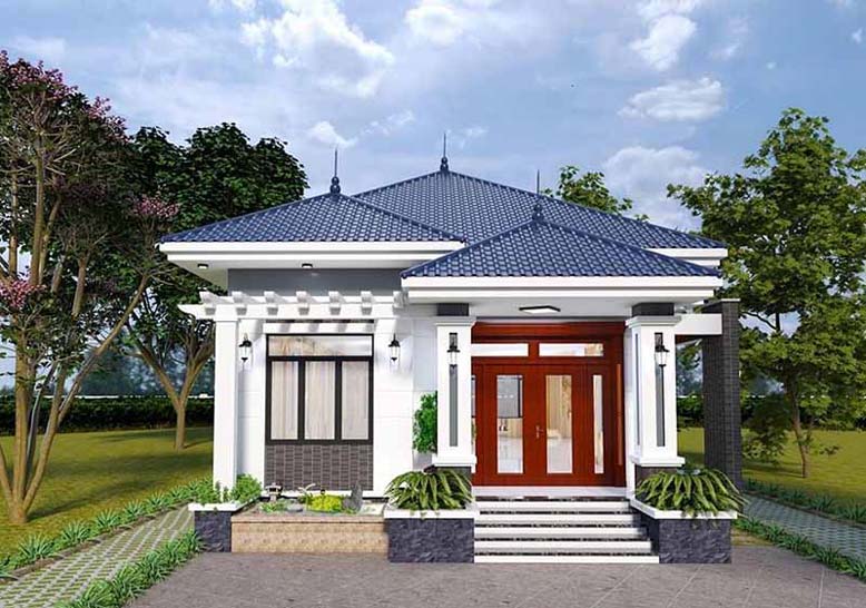 Nhà 1 tầng mái Nhật mang vẻ đẹp truyền thống, ấm áp