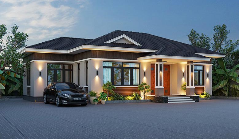 Không gian kiến trúc ngoại thất đẹp mắt