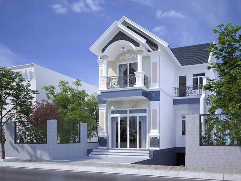 Thiết kế nhà ống 2 tầng mái thái