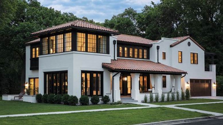 Thiết kế nhà 2 tàng có 5 phòng ngủ