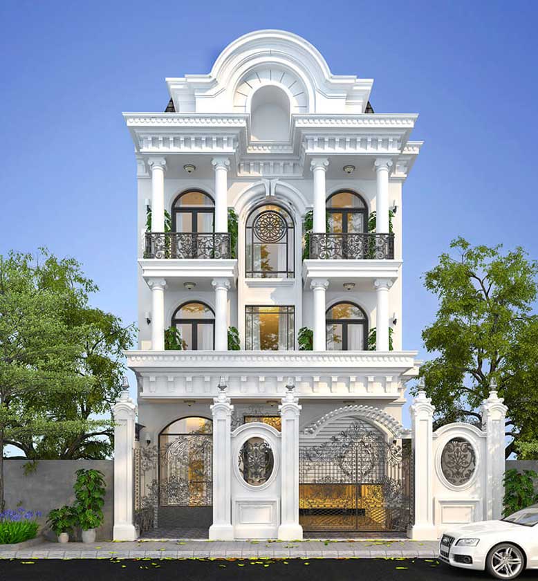 Thiết kế biệt thự cổ điển đẹp mắt