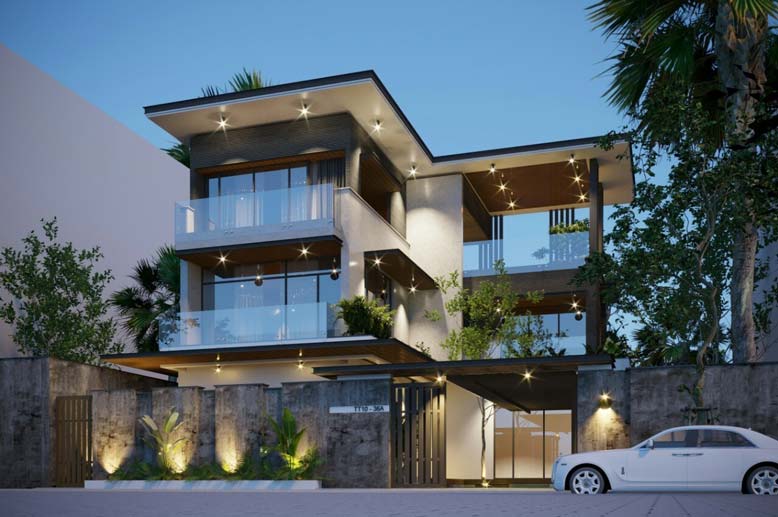 Thiết kế nhà hình chữ L giúp bạn tận dụng tốt không gian quanh nhà