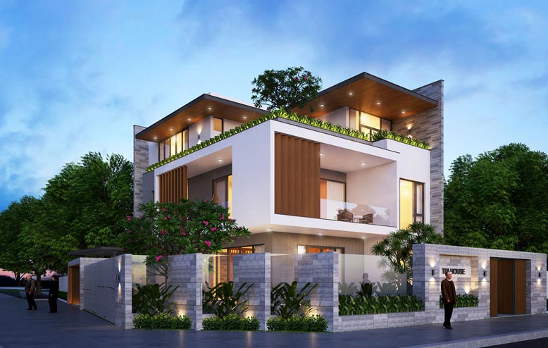 Thiết kế nhà 3 tầng 2 mặt tiền đẹp
