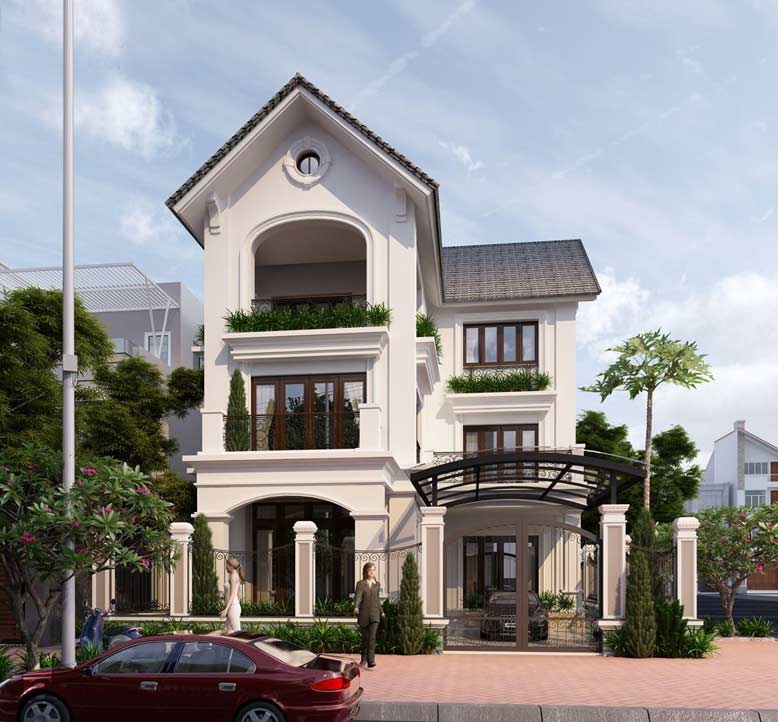 Mẫu biệt thự 3 tầng hiện đại, đẹp