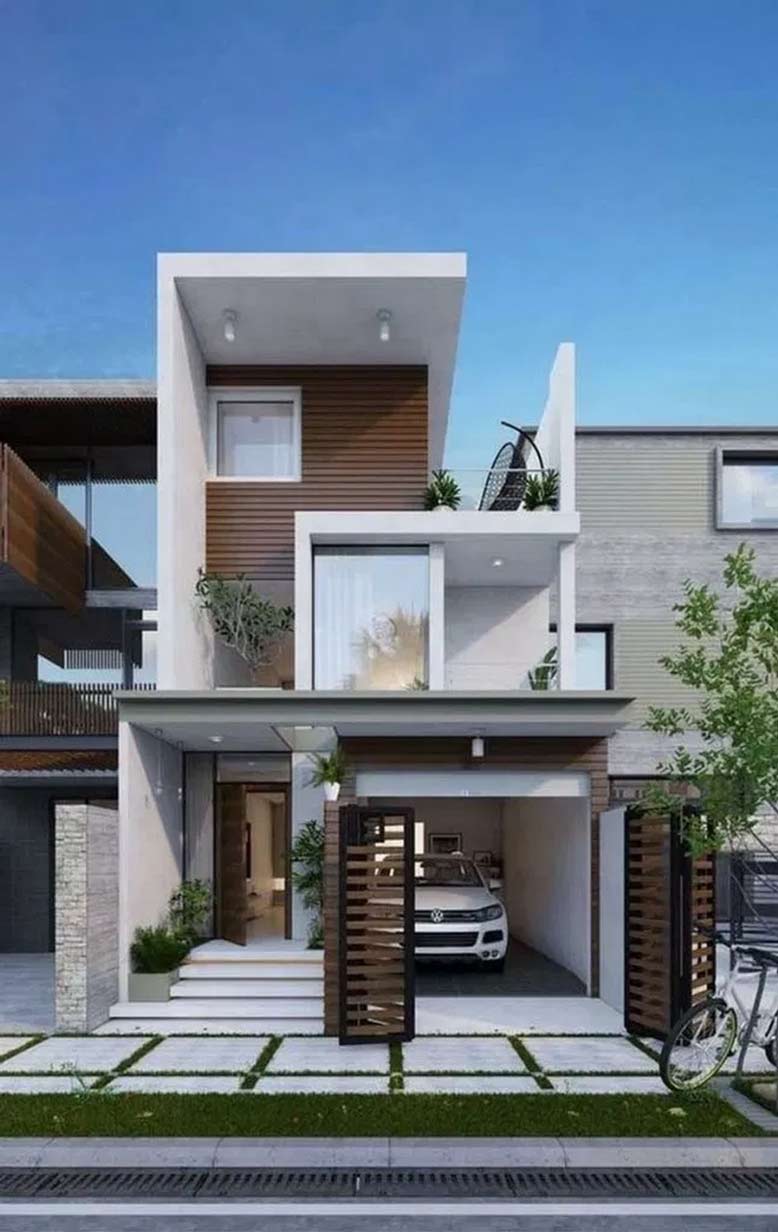 Diện tích đất xây là 3 tầng