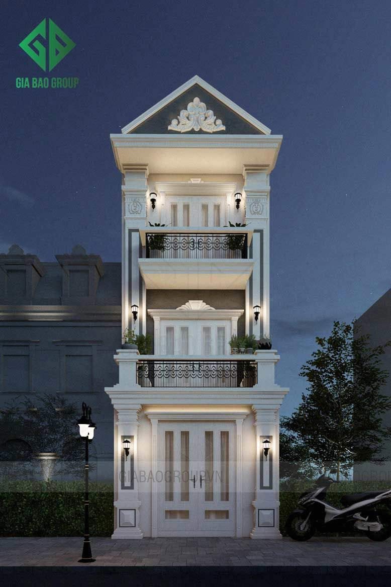 Mẫu nhà 3 tầng tân cổ điển của gia bảo group