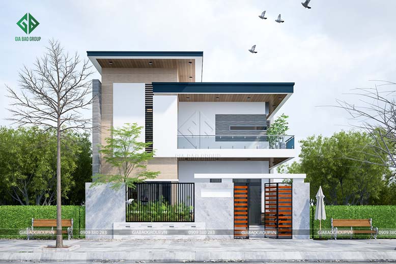 Mẫu thiết kế nhà 2 tầng hiện đại