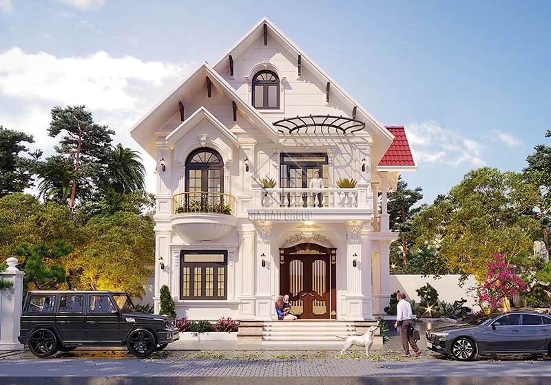 Mái Thái kết hợp với nhà phố 2 tầng
