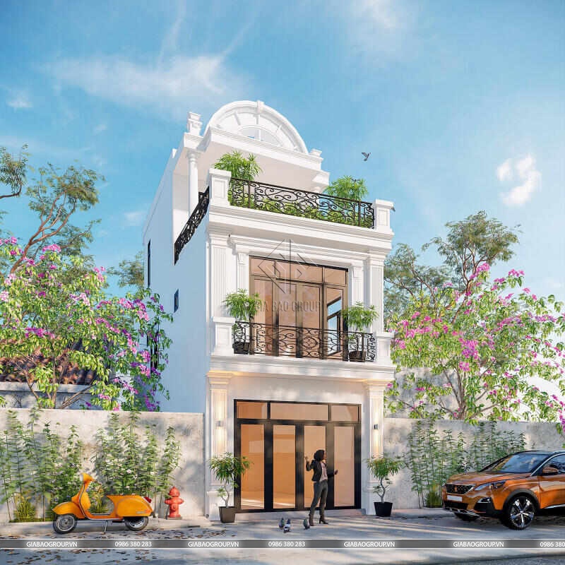 Nhà 2 tầng tân cổ điển đẹp
