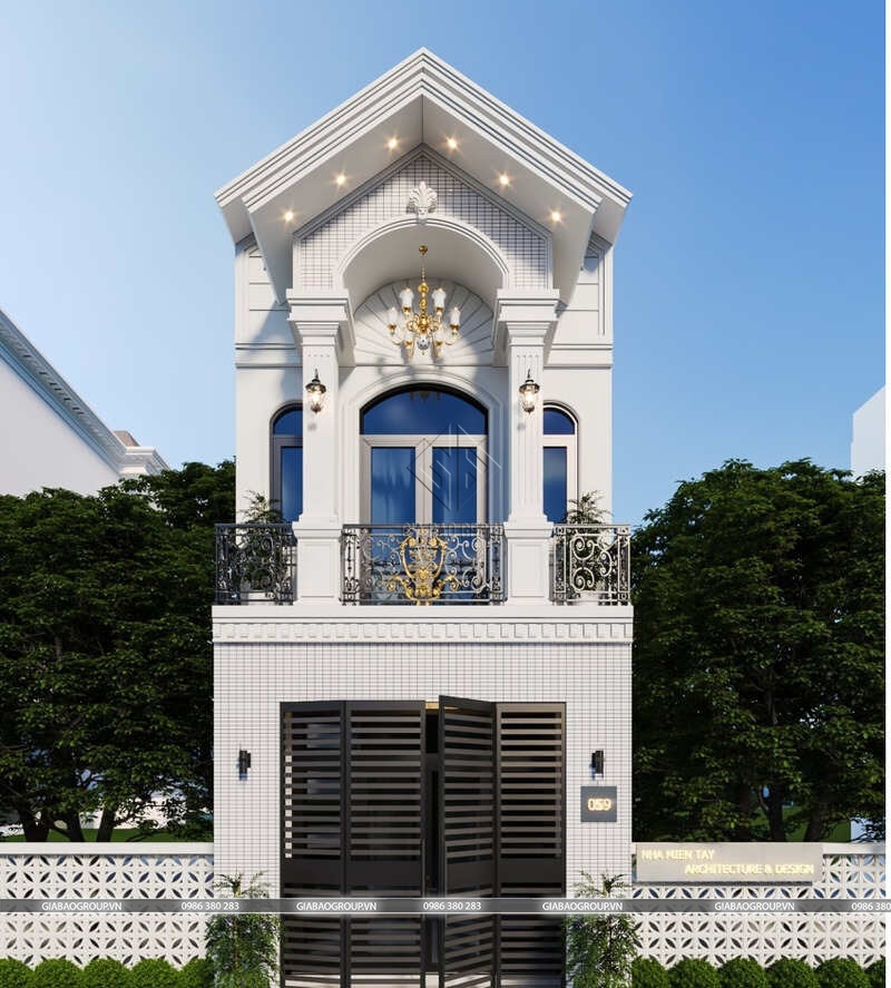 Mẫu thiết kế nhà 2 tầng tân cổ điển
