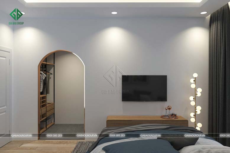 Phòng được bố trí đầy đủ nội thất