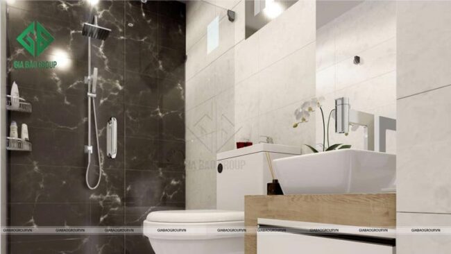 Nhà vệ sinh được bố trí hợp lý
