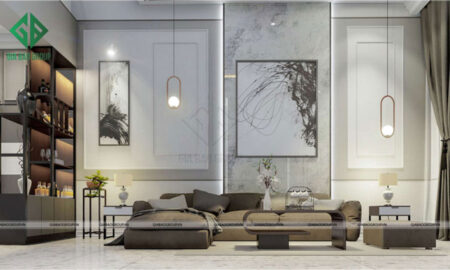 Mẫu nội thất nhà phố tân cổ điển đẹp quý phái-  anh Sơn, TP Đồng Xoài