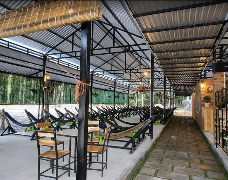 Thiết kế quán cafe võng trong các khu du lịch