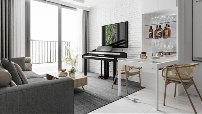 Tông trắng giúp ngôi nhà trở nên thông thoáng mát mẻ hơn