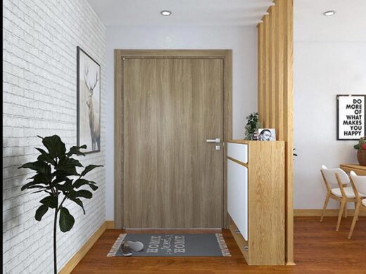 Cửa ra vào bố trí đơn giản, gọn gàng