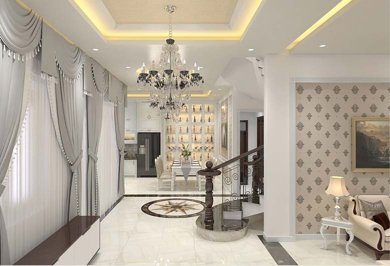 Thiết kế phòng khách liên thông với phòng khách