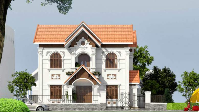 Mẫu nhà 2 tầng tân cổ điển