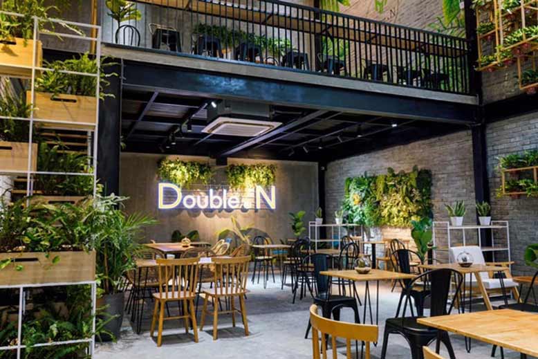 Thiết kế quán cafe có gác lửng đẹp