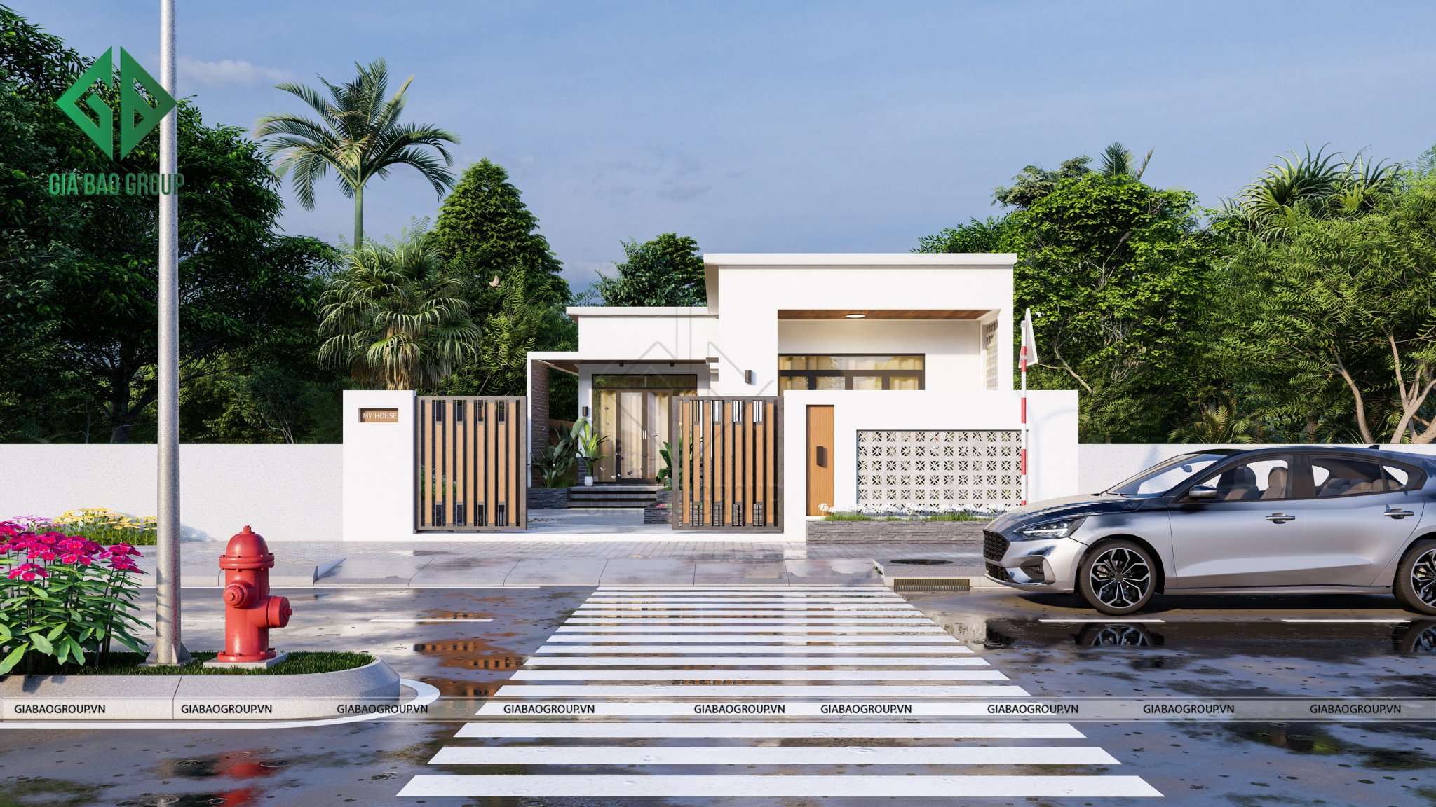 Nhà cấp 4 mái bằng hiện đại trẻ trung nhưng không kém phần sang trọng