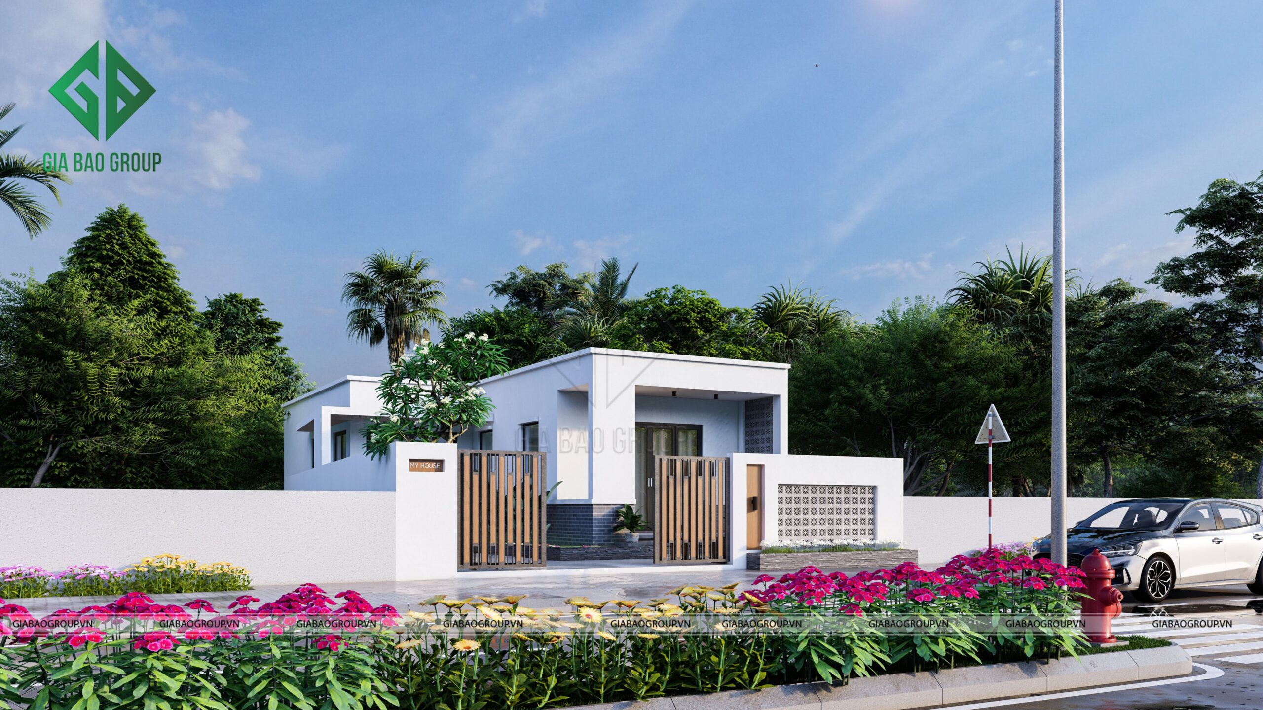 Vẻ đẹp cuốn hút của căn nhà khi nhìn từ xa