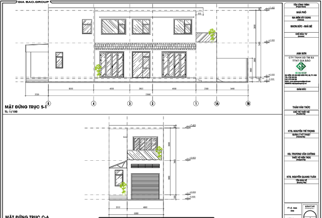 Bản vẽ hệ cửa sổ của ngôi nhà