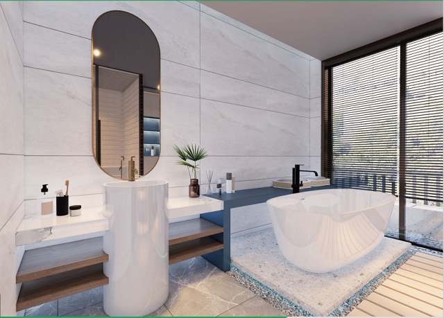 Phòng tắm của phong cách thiết kế hiện đại
