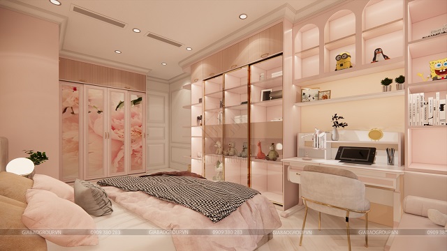 Phòng ngủ trẻ em của thiết kế nội thất tân cổ điển