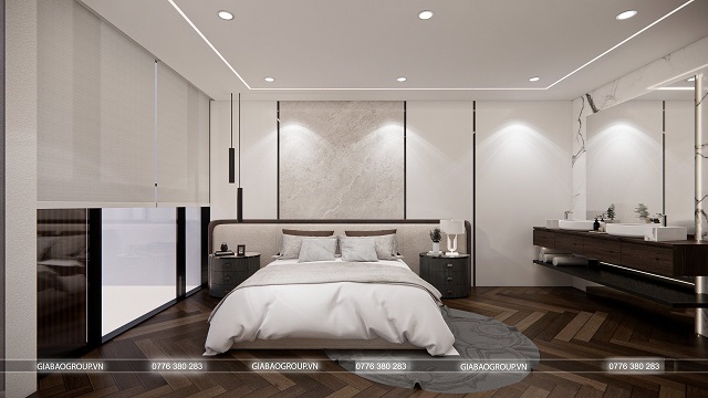 Không gian phòng ngủ cho người lớn sau cải tạo căn hộ phong cách hiện đại