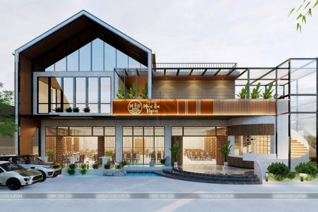 Thiết kế kiến trúc nhà hàng Món Ăn Ngon kết hợp hệ sinh thái Golf Thủ Đức