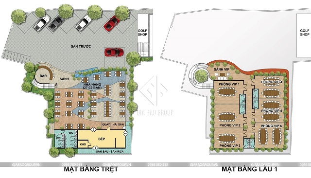Bố trí công năng của nhà hàng