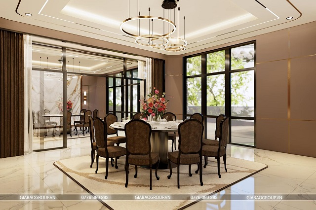 Phòng VIP xứng tầm khách hàng dự án nhà hàng Món Ăn Ngon