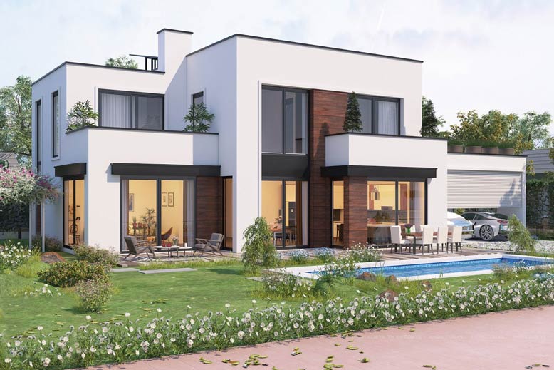 Biệt thự hiện đại kết hợp với thiên nhiên sân vườn