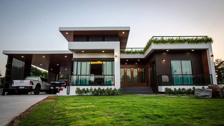 Thiết kế biệt thự hiện đại có sân vườn