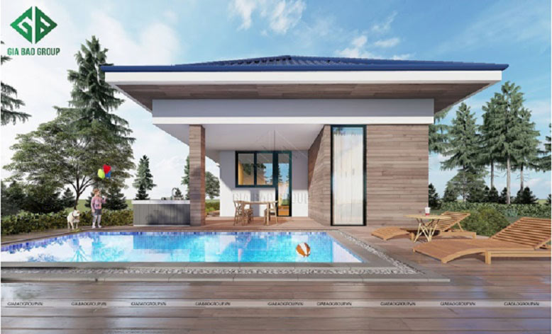 Mẫu thiết kế biệt thự mini phong cách hiện đại
