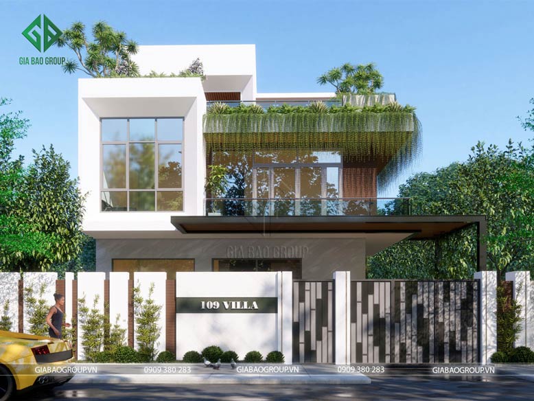 Thiết kế biệt thự hiện đại đẹp 3 tầng