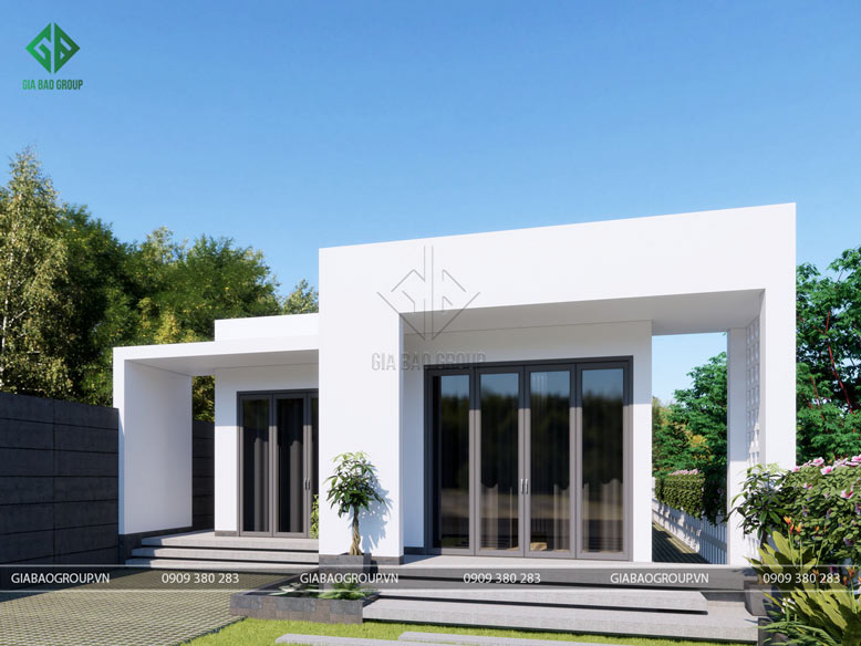 Thiết kế biệt thự hiện đại mái bằng