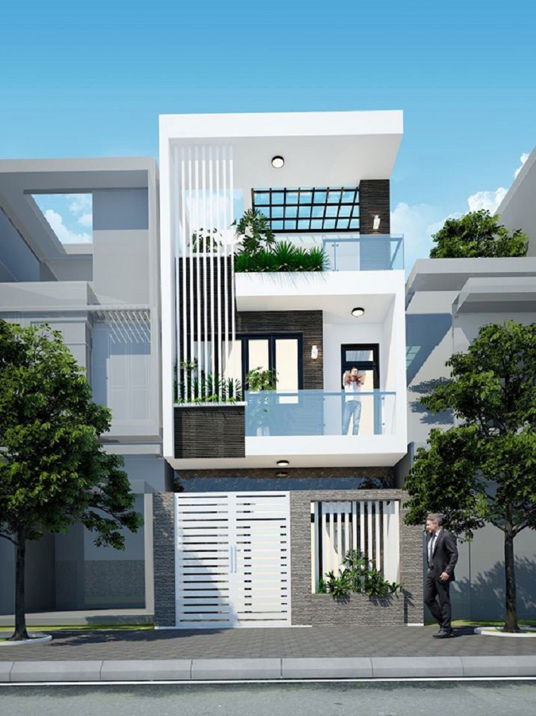 Mẫu nhà ống 2 tầng đẹp có mặt tiền 5m
