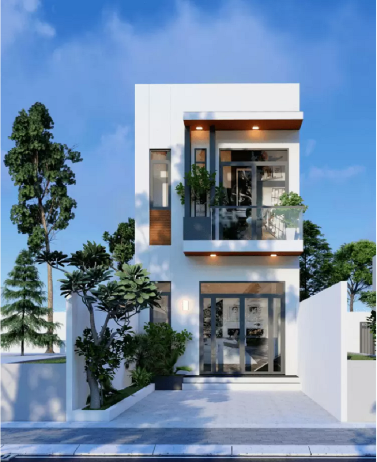 Thiết kế mặt tiền nhà ống 2 tầng có ưu điểm gì