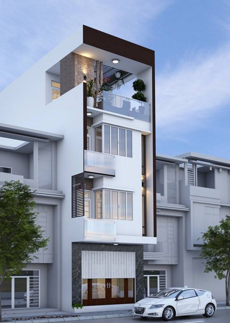 Nhà phố 4 tầng hiện đại