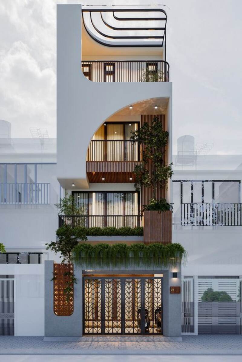 Mẫu nhà phố 4 tầng đẹp xuất sắc